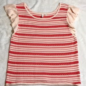 Flutter sleeve lightweight sweater